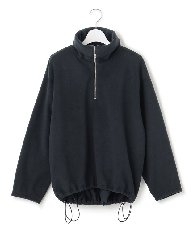 ICB L 【洗える】 トスカーナフリース ハーフジッププルオーバー ネイビー