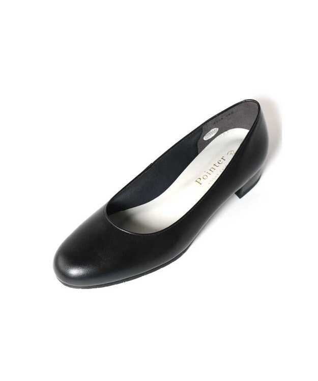 Pointer 日本製 本革 生活防水機能付きパンプス ブラック