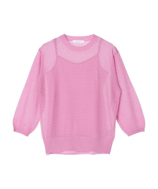 Green Parks ＳＥＴ２点　ラメすかしニット＋キャミソール Pink