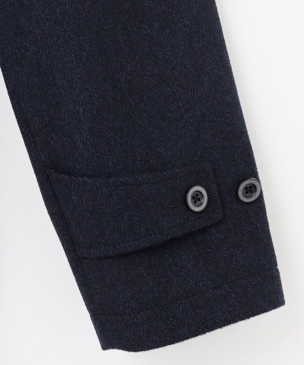 JOSEPH ABBOUD 【ソフト/軽量/JAPANファブリック】 アンゴラウールビーバー ステンカラー コート ネイビー系