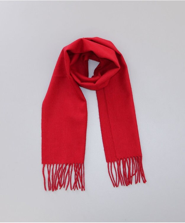 AURORA WEB限定  カシミヤ プチマフラー（幅20cm) レッド