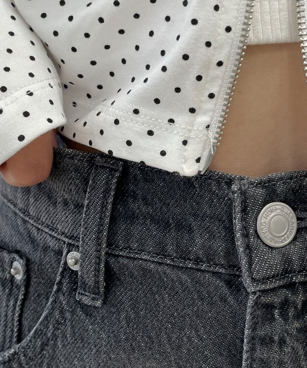 WEGO サマーデニムルーズワイドパンツ デニムブラック