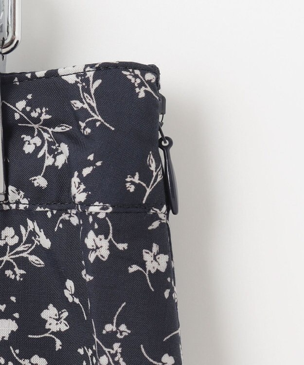 J.PRESS LADIES L 【洗える】 スパンローンフラワー フレアー スカート ネイビー系5