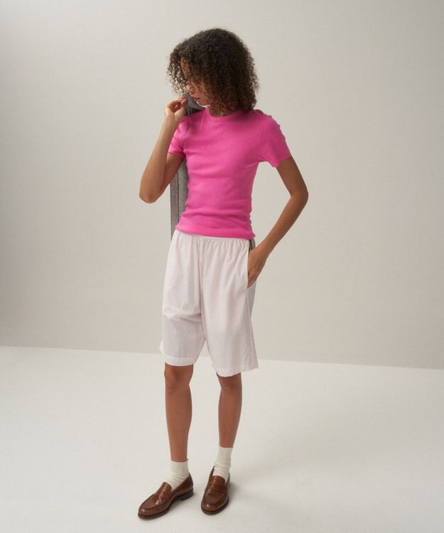 ATON FRESCA CIRCULAR RIB | パーフェクトフィットプルオーバー PINK