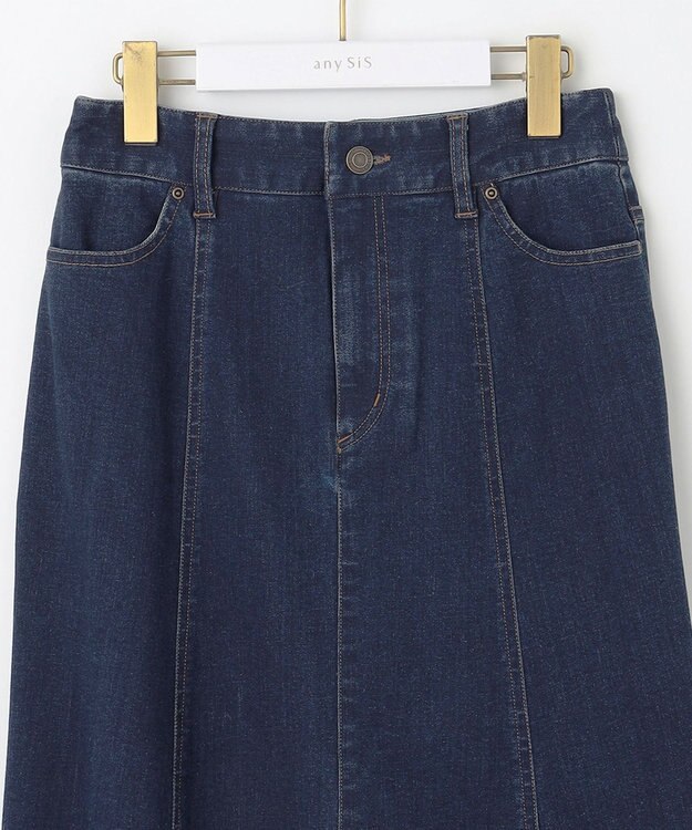 ANY SIS 【洗える】ナローデニム スカート インディゴ