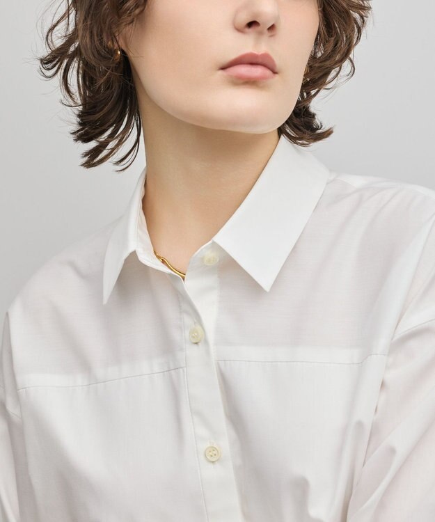 GRACE CONTINENTAL レースティアードシャツ ホワイト