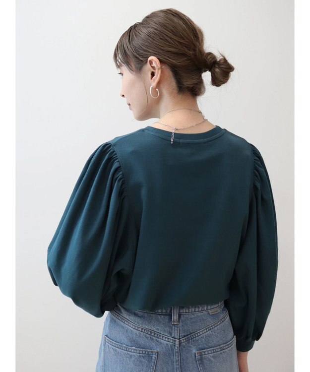 AMERICAN HOLIC ドルマンギャザー７分袖カットプルオーバー Ivory