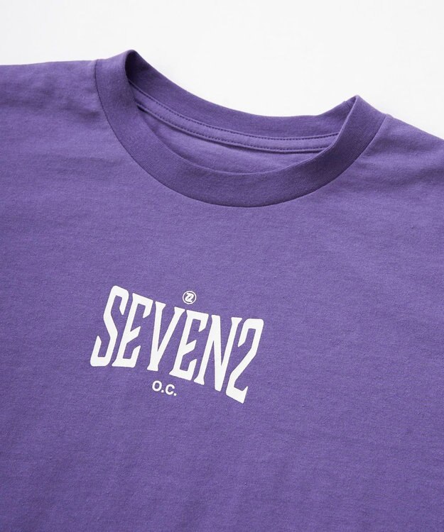 OP／FILA 【SEVEN2】バックプリントデザイン半袖Tシャツ パープル