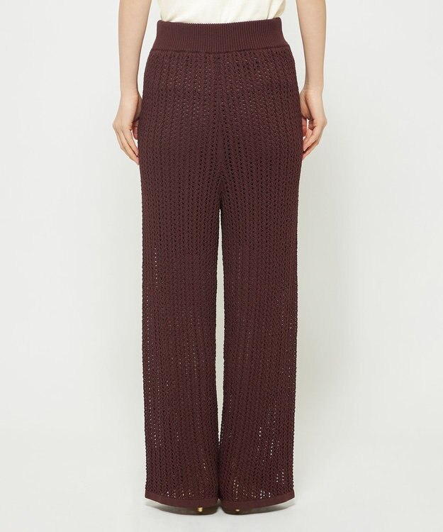 uncrave シースルーケーブルニット パンツ ブラウン