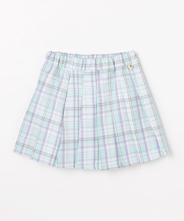 ANY KIDS チェックプリーツスカパン ミント