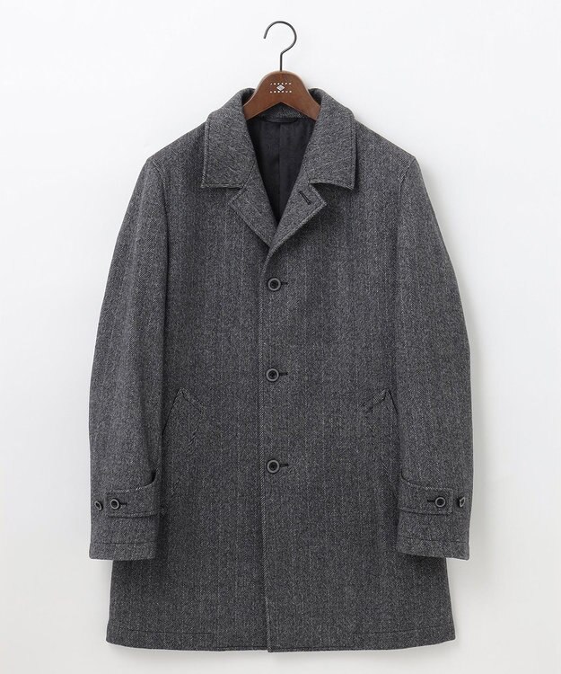 JOSEPH ABBOUD 【ソフト/軽量/JAPANファブリック】 アンゴラウールビーバー ステンカラー コート グレー系
