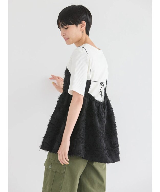 AMERICAN HOLIC ジャガードキャミソール Black