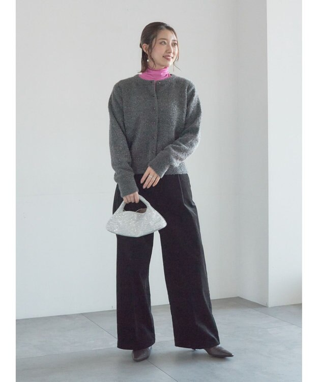 Te chichi 【宮本茉由着用】コーデュロイワイドパンツ ブラック