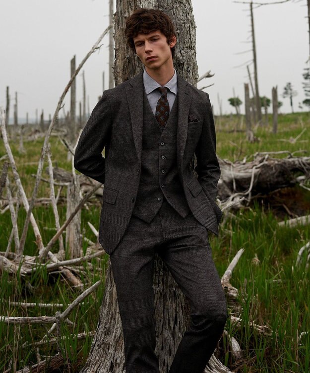 JOSEPH ABBOUD 【ストレッチ】ツィーディージャージ　ジャケット グレー系4