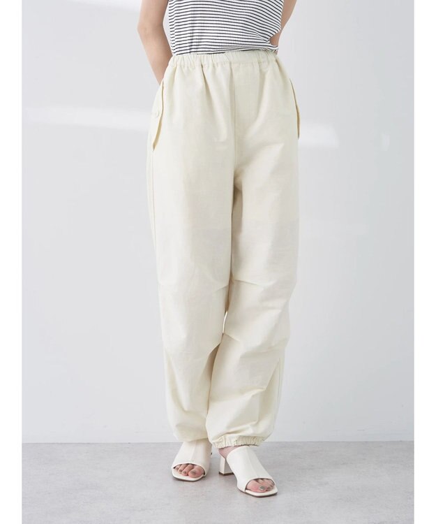 earth music&ecology バルーンシルエットパンツ（Ｉｖｏｒｙ） Ivory