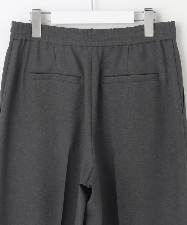 自由区 【洗える】ツイステッドダブルクロスワイドストレート パンツ グレー