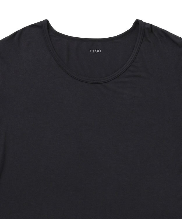 23区GOLF 【MEN】TTON なめらかレーヨン半袖Ｔシャツ ブラック系