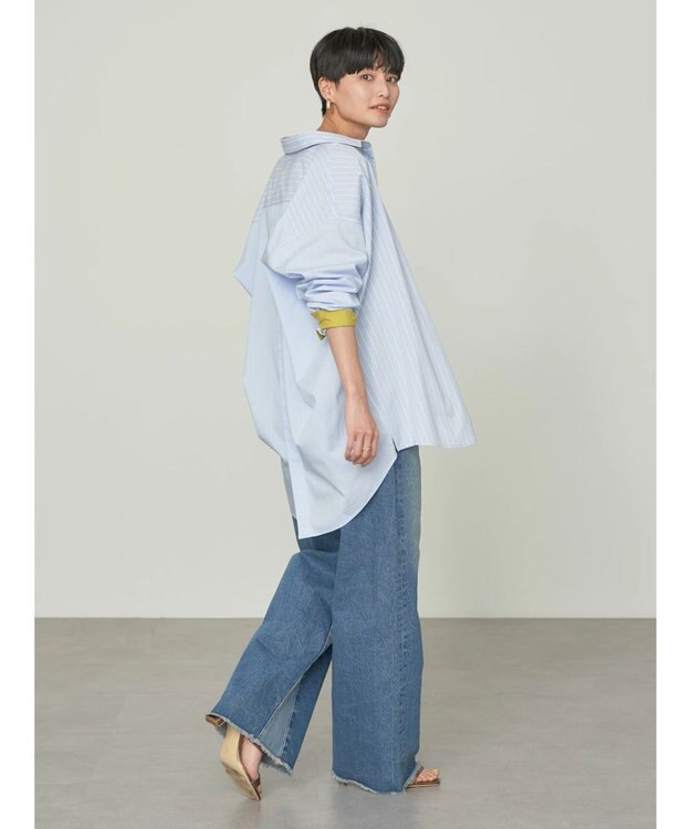 AMERICAN HOLIC イージーケアバックオープンシャツチュニック Multi