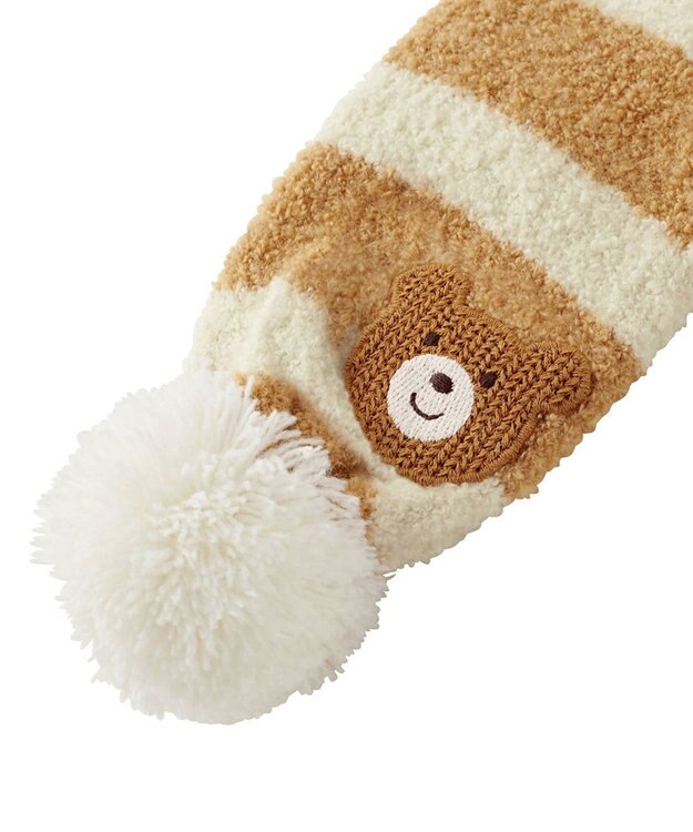 MIKI HOUSE HOT BISCUITS マシュマロニット マフラー ベージュ