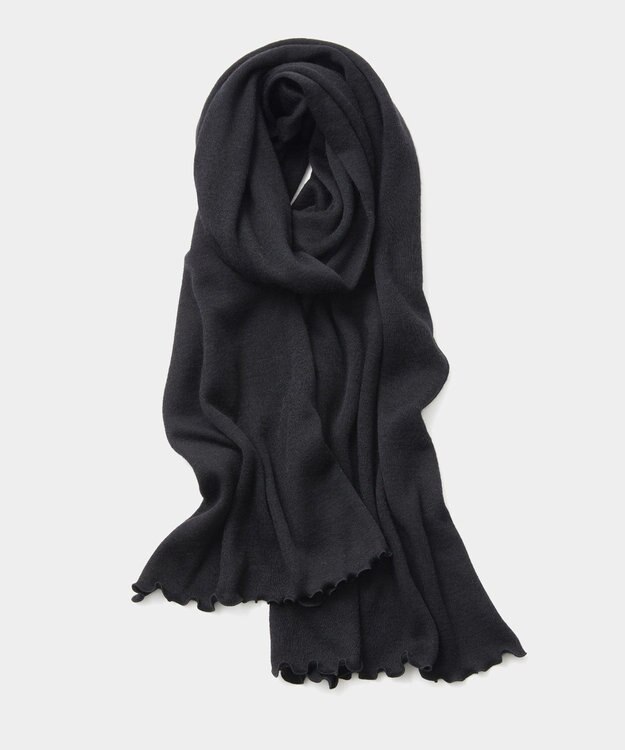 TOQUE 〈大草直子さんアドバイザー〉ロイヤルベビーアルパカ 針抜きスムス ストール ブラック