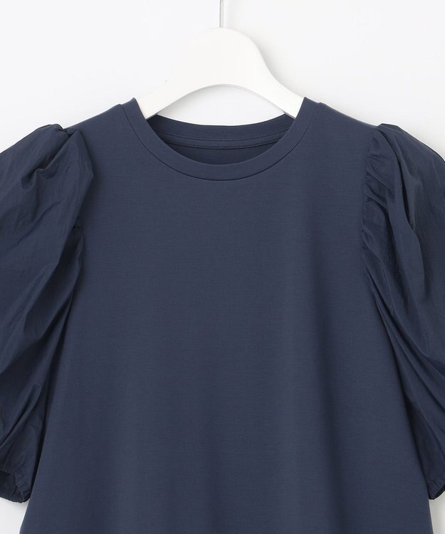 UNFILO BEAUTY FORM パフスリーブ Tシャツ ネイビー系