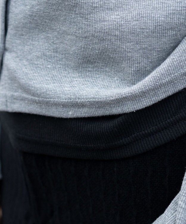 WEGO カーデドッキングレイヤードロンT 杢グレー