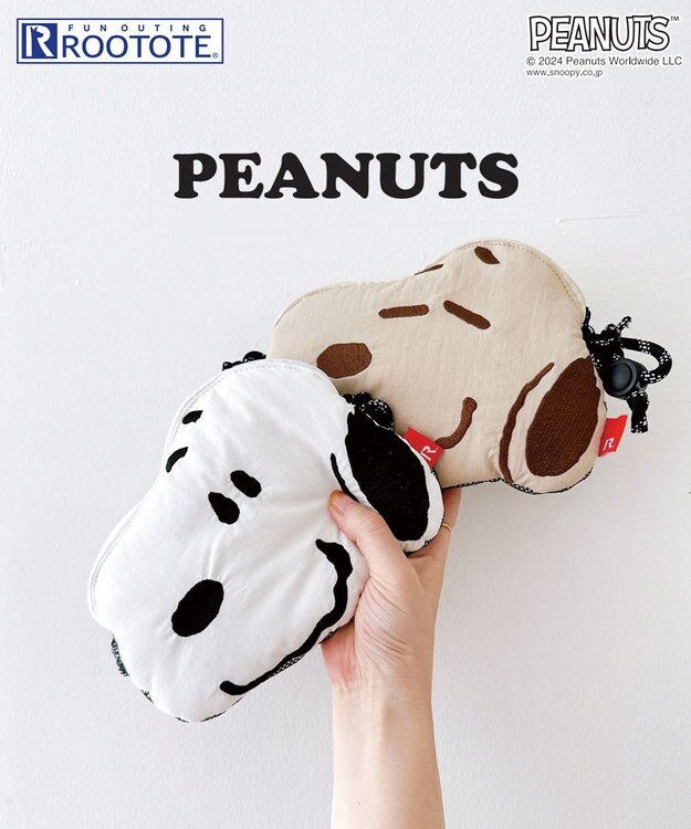ROOTOTE 8584【スヌーピー】IP.ベビールー.ピロー.ピーナッツ-9I 01：ホワイト