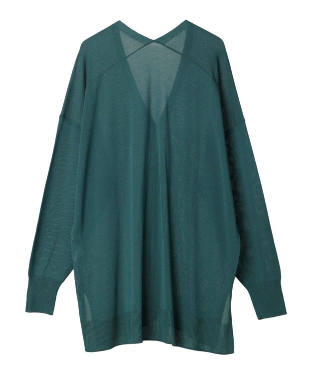 earth music&ecology 接触冷感Ｖネックカーディガン Green