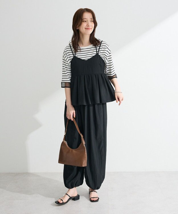 Green Parks 【適ON】遮熱チュールドッキングプルオーバー Border