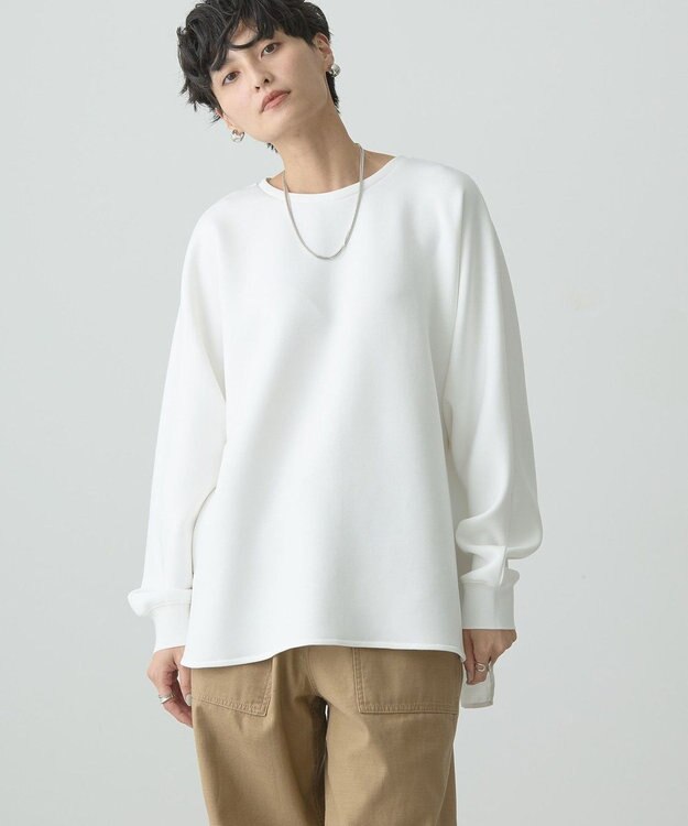 AMERICAN HOLIC ドルマン異素材ポンチプルオーバー Off White