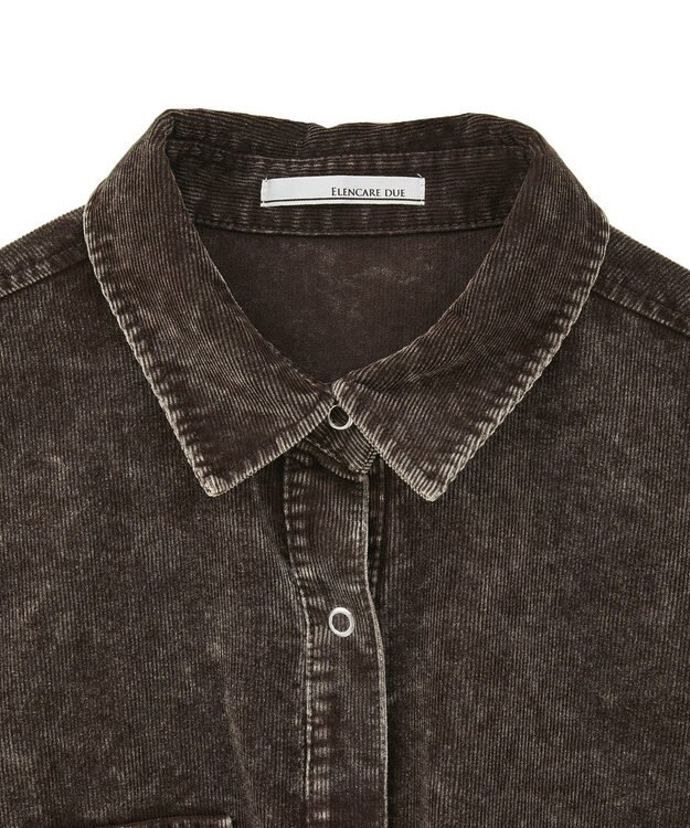 Green Parks ・ＥＬＥＮＣＡＲＥ　ＤＵＥ　ケミカルコーデュロイシャツ Brown
