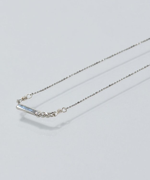 Phoebe 【金属アレルギー対応】ストレートバービジューネックレス　シルバー シルバー