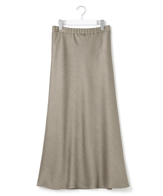 23区 【Oggi掲載/洗える】ヴィンテージダブルサテン ナロー スカート モカ系