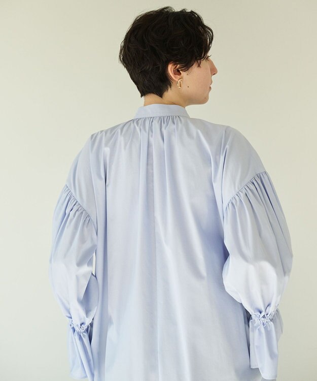 #Newans キャンディスリーブシャツワンピース サックス