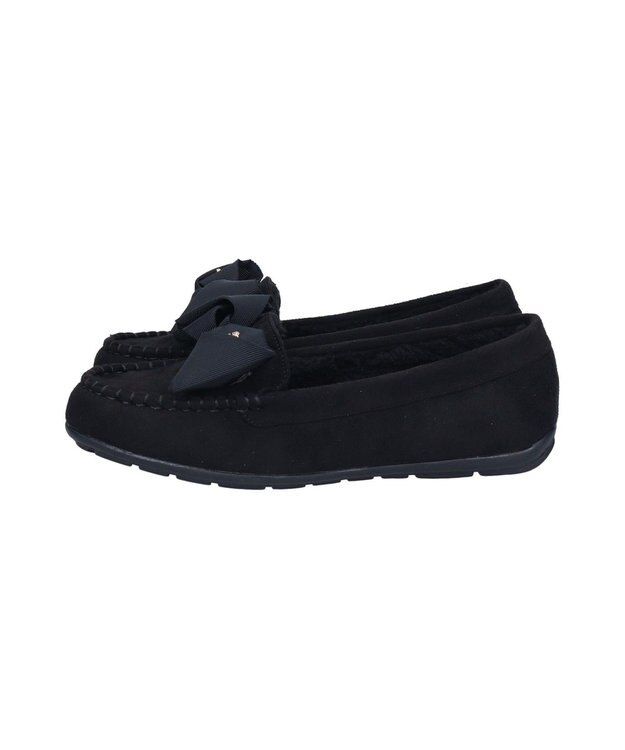 Bridget Birkin 【Bridget Birkin】グログランリボンモカシンシューズ ブラックスウェード