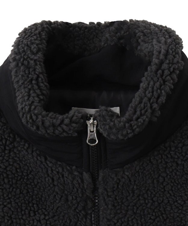 WEGO 【ユニセックス着用ITEM/SMLサイズ展開】ボアブルゾン ダークグレー