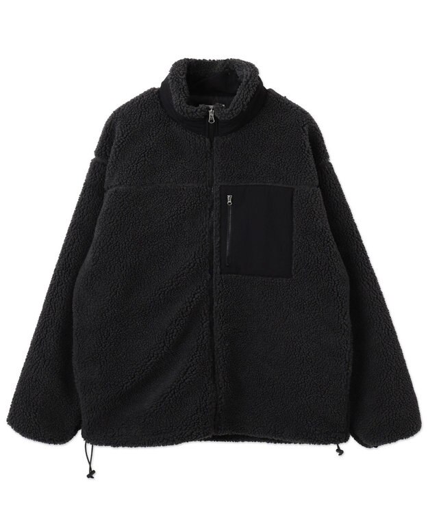 WEGO 【ユニセックス着用ITEM/SMLサイズ展開】ボアブルゾン ダークグレー