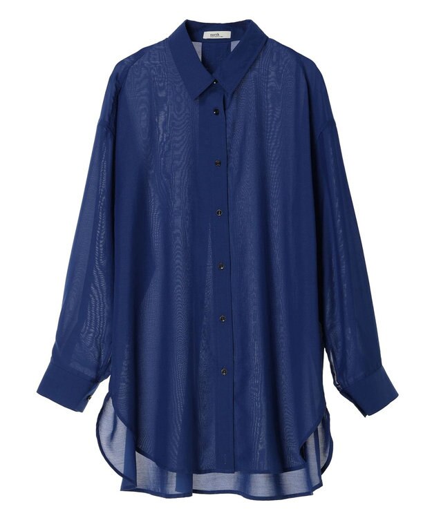 earth music&ecology シアーシャツ Royal Blue