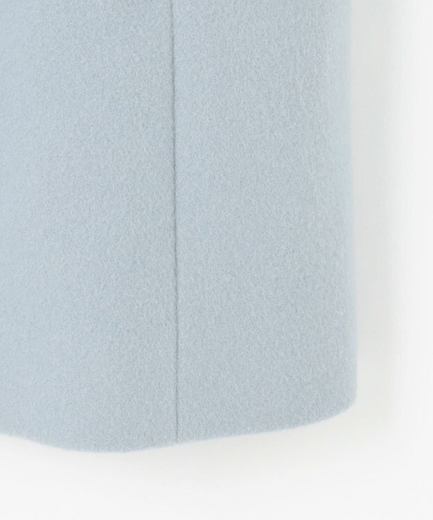 J.PRESS LADIES L ショートビーバー フーデット コート アクアブルー系