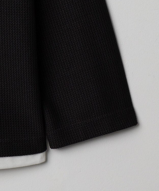 WEGO フェイクレイヤードキーネックT（LS） ブラック中濃色