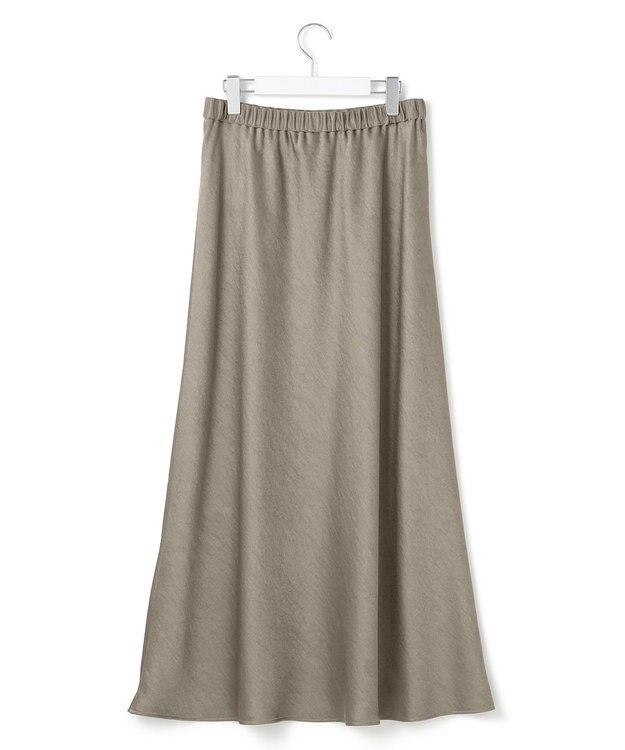 23区 S 【Oggi掲載/洗える】ヴィンテージダブルサテン ナロー スカート ブラウン系