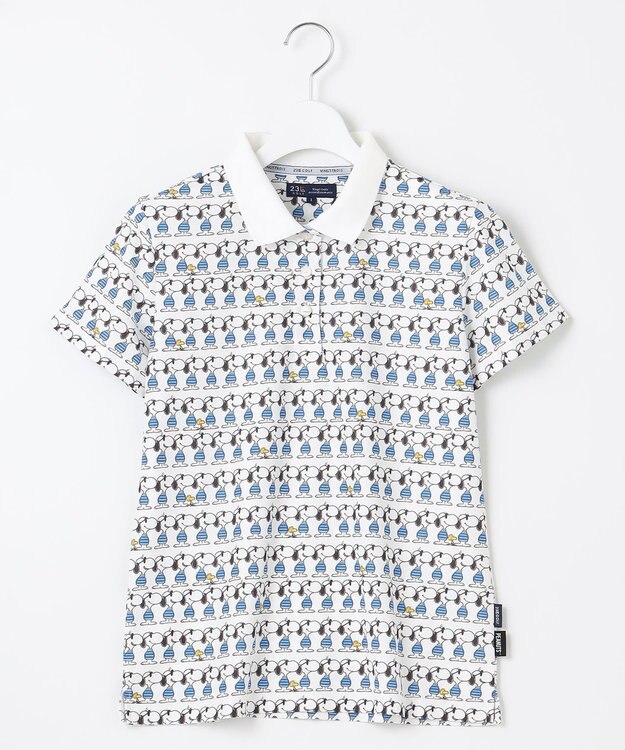 23区GOLF 【PEANUTS】【WOMEN】スヌーピーコラボ 総柄ポロシャツ ホワイト系5