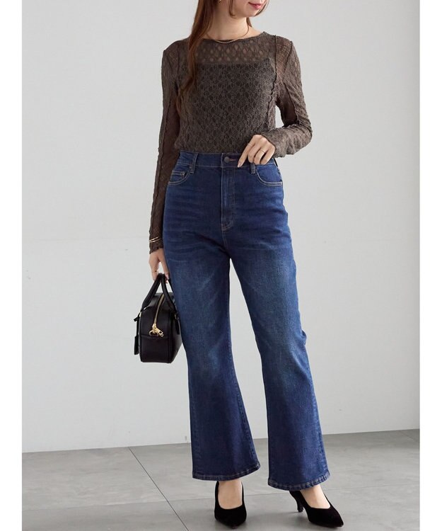 Te chichi カップ付きスクエアキャミソール ブラック