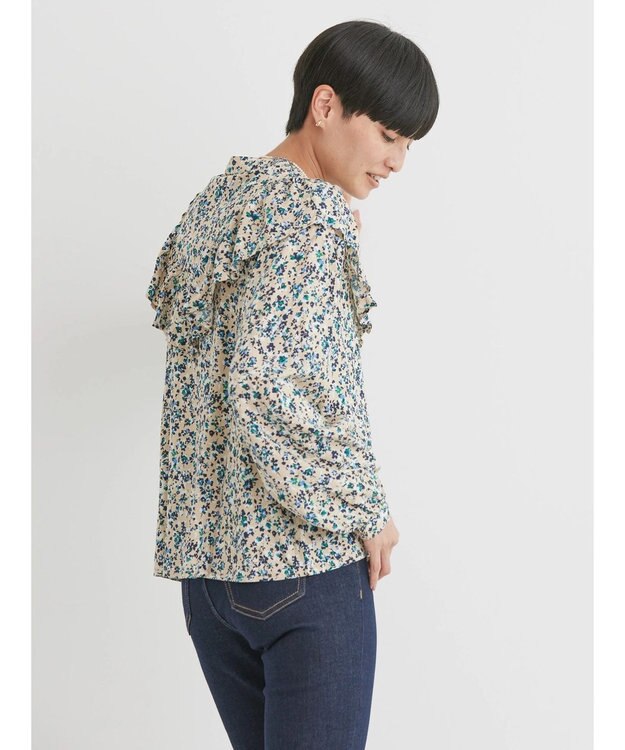 AMERICAN HOLIC アソートプリントフリルブラウス Light Beige
