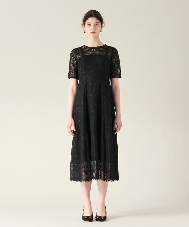 GRACE CONTINENTAL コードレースフレアドレス ブラック