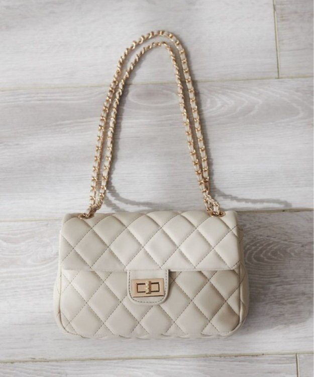 WEGO 【ANGIE VINTAGE】キルティングショルダーBAG ベージュ