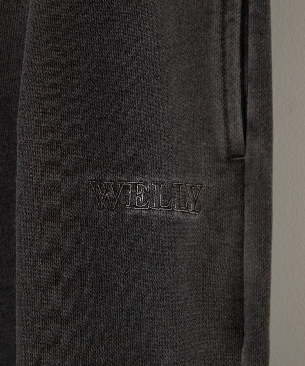 WEGO ピグメントロゴスウェットパンツ スミクロ