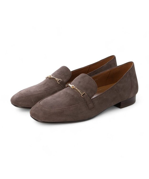 ing <ing>スクエアトゥビットローファー オークスエード