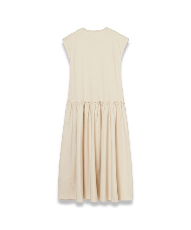 JOSEPH 【洗える】ポプリンジャージー　キャップスリーブドレス Seashell