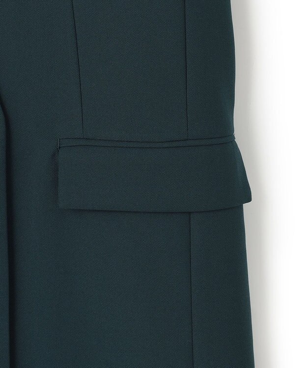 ICB 【洗える】 ウールマットウース ノーカラージレ パイングリーン系